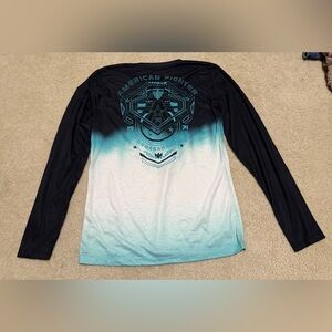 American Fighter Short Sleeve Tee Black White Blue